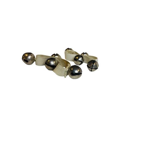 Set of 2 Child Vintage Jingle Bell Elastic Bracelets Costume Handmade Angel - Picture 6 of 6